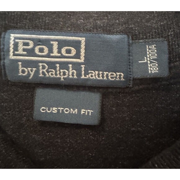 2*Y2k Ralph Lauren Long Sleeve men sz L in Heather Black Bundle Chic - Picture 2 of 6